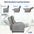 thumbnail image 5 of Gymax Massage Recliner Chair Single Sofa Fabric Padded Seat Theater Home w/ Footrest, 5 of 8