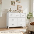 thumbnail image 4 of Atilioo 7 Drawer Fabric Dresser, Chest of Drawers, Clothes Storage Organizer Unit for Bedroom Living Room, White, 4 of 7