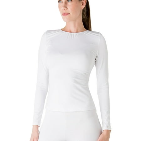 

Elita Women s Warm Wear Microfiber Long Sleeve Top White S