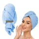 thumbnail image 2 of Xihbxyly Toalla de Microfibra para El Cabello, de Secado Rápido, para Cabello Largo, Grueso y Rizado, con Correa Elástica para Un Ajuste Seguro, Súper Suave y Ligera, Perfecta para Spa En Casa o Viaj, 2 of 7