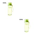 thumbnail image 3 of Yuarrent Hervidor de agua de plástico a prueba de fugas botella de bebida portátil para actividades al aire libre, verde transparente, 400 ml Verde transparente 400ml 2piezas, 3 of 6