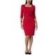thumbnail image 2 of INSPIRE CHIC Vestido Lápiz Vintage para Mujeres con Cuello Cuadrado y Mangas Abullonadas, Vestido con Cinturón XL Rojo, 2 of 6
