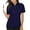 Navy, variant on WomensShirts Short Sleeve Zipper Athletic Golf Shirts Moisture Wicking Sport Tops