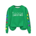 thumbnail image 4 of Lorytime Christmas Womens Crewneck Sweatshirt Fall Letters Print Fleece Shirt Long Sleeve Pullover Tops for Holiday, 4 of 9