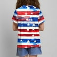 thumbnail image 5 of ZACPNCV Girls 4th of July T-Shirt Short Sleeve Flag Graphic Tees Shirts Summer Patriotic Tops Independence Day Clothes Blue 3-4 Years, 5 of 6