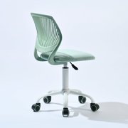 Homy Casa Teen Desk Chair, Adjustable Swivel Mesh Back Vanity Chair for Bedroom Study, Aqua
