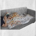 thumbnail image 6 of Deer Soft Flannel Fleece Throw Blanket, Deer in Forest Autumn Colors Trees Foliage Wilderness Seasonal Artwork, Cozy Plush for Indoor and Outdoor Use, 50" x 70", Orange Green and White, by Ambesonne, 6 of 6