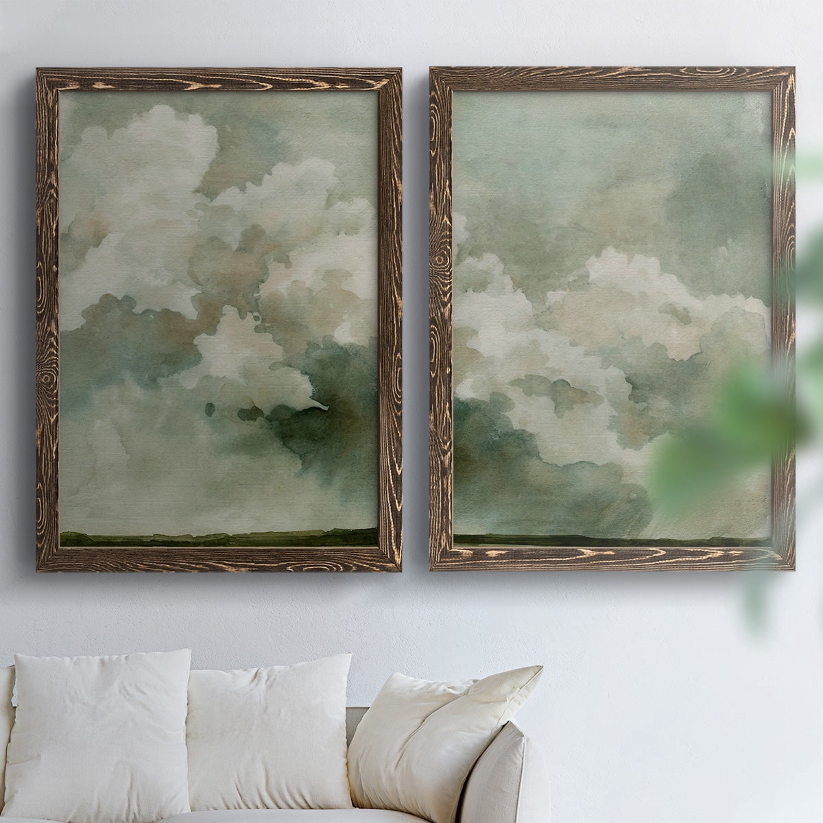Coming Rain I - Premium Framed Canvas 2 Piece Set - Ready to Hang