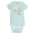 thumbnail image 5 of Gerber Baby Boy or Girl Gender Neutral Onesies Short Sleeve Bodysuits, 5-Pack, 5 of 8