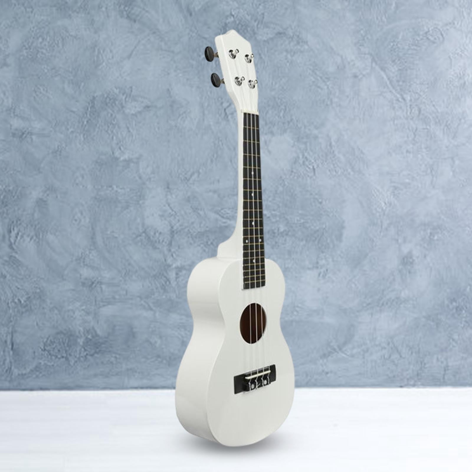 LeeQinersw 23 Inch Ukulele Guitar Toy 4 Strings Portable Musical Instrument for Adults Boys White