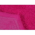 thumbnail image 4 of Home Weavers Waterford Collection 100% Cotton Non-Slip Bathroom Rug Set Machine Washable Toilet Lid Cover, U Shaped Contour, Bathroom Rug, Runner, Hot Pink Color 4 Piece Bath Rug set, 4 of 8