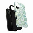 thumbnail image 5 of Tropical Checkerboard iPhone Case – Green Palm & Hibiscus Print Aesthetic Cover for iPhone 16 15 14 13 12 11 (Pro, Max, Plus), 5 of 5