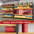 thumbnail image 2 of AUHUP 4-Tier Garage Storage Shelves 5000LBS Heavy Duty Metal Shelving 60" W Shelving Unit for Warehouse,Basement Industrial,Commercial Utility Rack Shelf, 70"H x 60"W x 24"D, Black&Yellow, 2 of 10