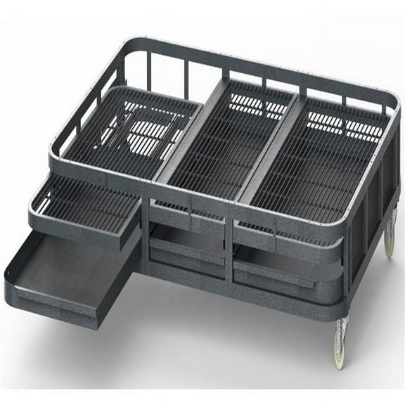 A&E Cage WI6262BS Black Easy Glide Wheel Slide Trays & Grates