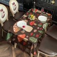 thumbnail image 2 of Colorful Mushroom Flower Dark Pattern Rectangle Tablecloth 60"x102",Waterproof Polyester Rectangle Table Cloth, Wipeable Spillproof Polyester Tablecloth for Dining, Camping, Indoor and Outdoor, 2 of 6