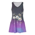 thumbnail image 4 of Rciityk Sundresses for Women Summer V Neck Tank Dress Beach Boho Mini Dresses Casual Loose Floral Printed Sleeveless Pockets Dress, 4 of 7