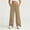 Khaki, variant on Girls Sweatpants Wide Leg with Pockets Elastic Waist Fall Casual Pants Gray 10-12