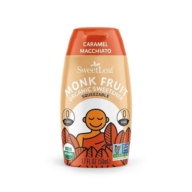 SweetLeaf - Monk Fruit Squeezable Liquid Organic Sweetener Caramel Macchiato - 1.7 fl. oz