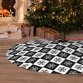 thumbnail image 6 of Lsque Checkerboard With Snowflake 1 Print Christmas Tree Skirt, Tree Skirt with Ties or Velcro, Perfect for Holiday Decorations, Halloween, and New Year-30", 6 of 7