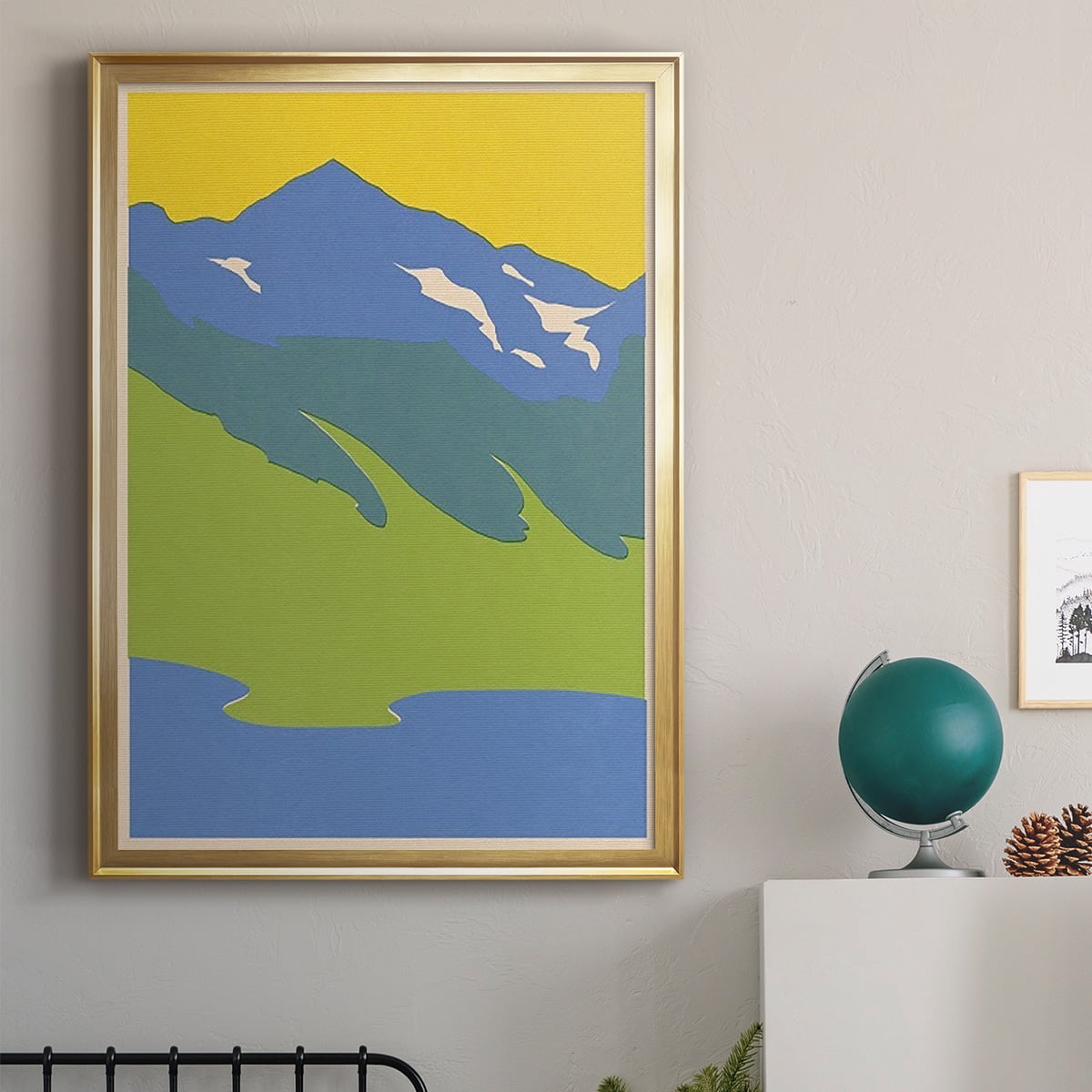 Bright Glacial Lake I Premium Framed Print, in Gold, Black, or Silver - Ready to Hang
