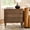 Walnut, variant on 26" Modern 3 Drawers End Table Curved Table with Charging Station for Living Room Oak