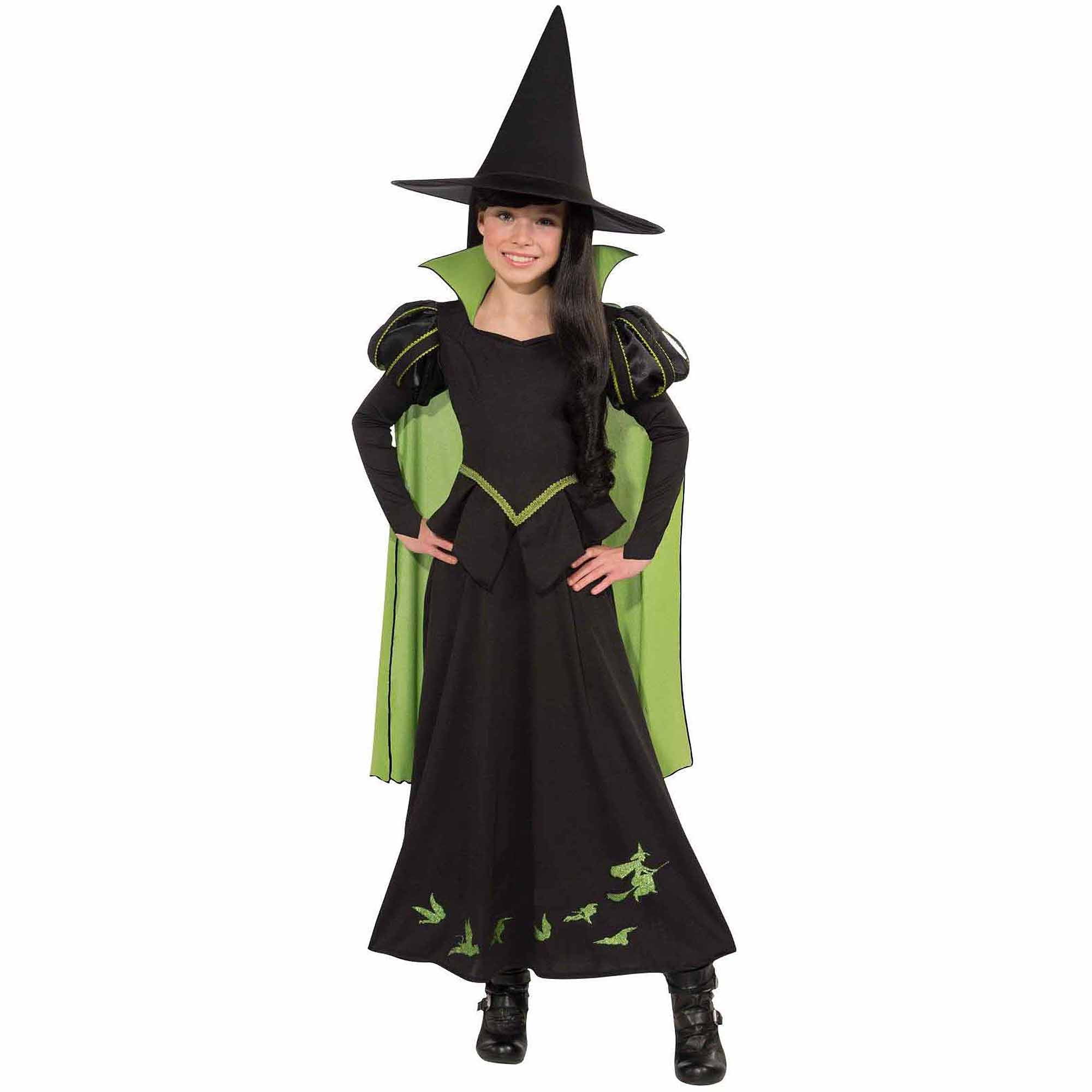 Girls Wicked Witch Magical Black Oz Halloween Fancy Dress Costume Hat Child's