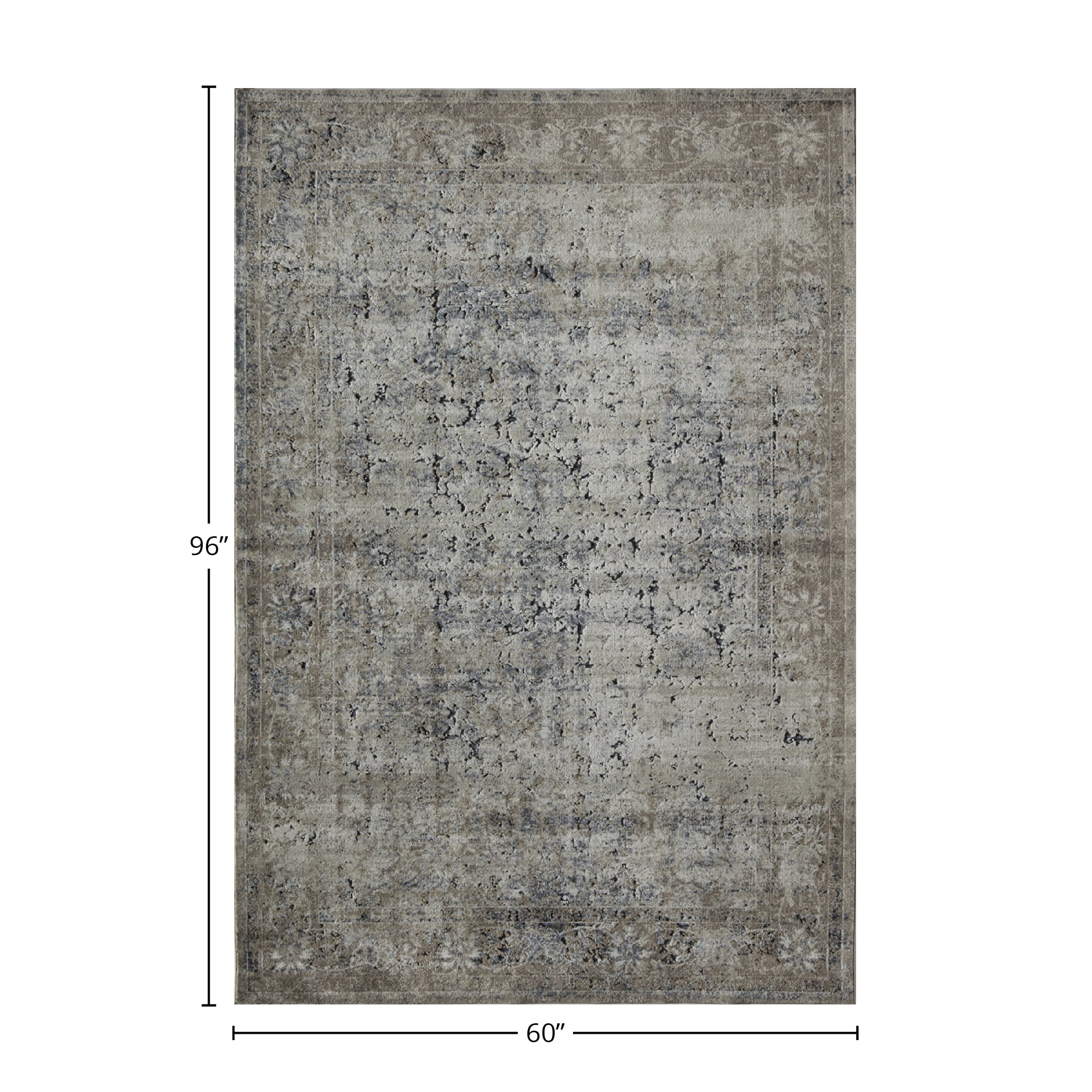 Rugs America Cambridge Collection Tan Taupe CB600A Transitional Abstract Area Rug 5' x 8'