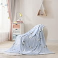 thumbnail image 4 of Poppy & Fritz Sheep Flannel Blue Throw Blanket-50X60, 4 of 9