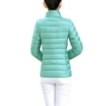 thumbnail image 3 of Capreze Women Puffer Jacket Stand Up Collar Coat Full Zip Down Jackets S-6XL Outwear Solid Color Blue 3XL, 3 of 3