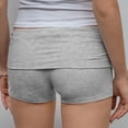 thumbnail image 3 of Summer Slim Yoga Shorts Women Casual Solid Color Fold Over Low Waist Lounge Shorts, 3 of 10