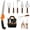 Black, Orange, variant on Garden Tool Set, 4 Pack Carbon Steel Garden Hand Tools, Including Hand Shovel, Transplant Shovel and Hand Rake, for Planting Weeding Digging
