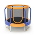 thumbnail image 3 of Costway Mini Trampoline with Enclosure for Kids, Blue/Orange, 48.00" x 48.00" x 39.50", 3 of 7