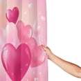 thumbnail image 4 of JOOCAR Valentines Day Shower Curtain Set with Hooks Bright Glass Hearts in Pink Bathroom Curtain 72x72 inch Waterproof Polyester Fabric Bathroom Decorations, 4 of 7
