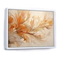 thumbnail image 2 of Designart "Whirling Leaves in Beige and Yellow I" Abstract Botanicals Floater Framed Canvas Art Print, 2 of 7