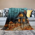 thumbnail image 2 of Pratyus Pumpkins Ghost Halloween Throw Blanket Flannel Blanket for Bed Couch Sofa All Seasons Comfort Excellent Hand Feel Blanket  Exquisite Gift 60x80in, 2 of 6