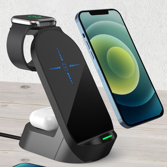 AZXY Wireless Charger,Charging Stand for Phone,Charging Stations,Desk Adjustable Magnetic Fast Charger Compatible for Smart Watch Phone Apple Android Iphone Samsung Devices