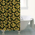 thumbnail image 5 of Yellow Sunflower Wildflower Boho Shower Curtain 36x72 Inches for Bathroom, Floral Bee Butterfly Pattern, Quick-Dry Rustic Polyester with Hooks, Country Farmhouse Decor, 5 of 5