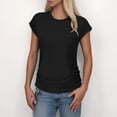 thumbnail image 1 of WILLBEST Chemise Canada Femme Mode Décontractée Femme Manches Courtes Col Rond T-Shirt, 1 of 4