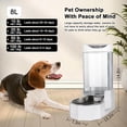 thumbnail image 3 of Automatic Pet Water Dispenser with Stainless Steel Bowl, Gravity Waterer, Angular Water Feeder for Small to Large Dogs and Cats (White, 8L Without Filter), 3 of 7