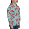 thumbnail image 3 of Fotbe Watermelon Pattern Youth Pullover Hooded Sweatshirt, Boys Hoodie, Kangaroo Pocket Hoodie for Kids Girls -X-Large, 3 of 6