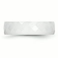 thumbnail image 3 of Ceramic White 6mm Faceted Polished Band Ring 9 Size, 3 of 6