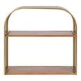 thumbnail image 2 of Kate and Laurel Urso Glam Arch Wood and Metal Shelf, 20 x 19, Gold, Modern Geometric Shelf for Wall, 2 of 7