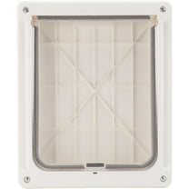 Pet Door, Noiseless Interior Exterior Cat Door Easy Installation Simple Plastic Safe for Pet Enclosure (S 30‑38 Size)