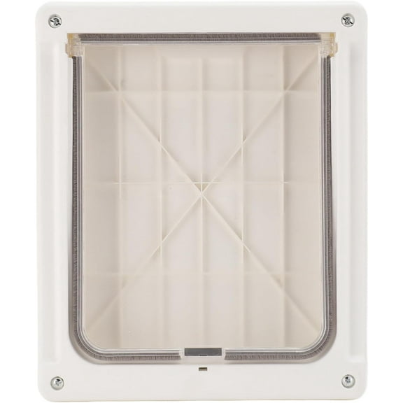 Pet Door, Noiseless Interior Exterior Cat Door Easy Installation Simple Plastic Safe for Pet Enclosure (S 30‑38 Size)