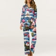 thumbnail image 4 of Hueook Fall Pajamas Women Cute Fall Pajamas for Women Women's Christmas Printed Pajama Set for Daily Home Wear with Pocket Multicolor S, 4 of 8