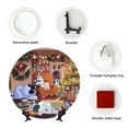 thumbnail image 5 of Lsque Bluey Pattern Ceramic Decorative Plate Decorative Plates with Display Stand Personalized Porcelain Plate Ceramic Ornaments for Wall Hanging Decoration-7in, 5 of 6