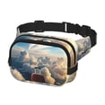 thumbnail image 2 of Disketp Sunset Airplane Travel View Riñonera de Doble Capa, Bolsa de Cintura Ajustable para Viajes, Correr y Senderismo, Riñonera Ligera para Hombre y Mujer, 2 of 9