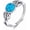5, variant on AOBOCO 925 Sterling Silver Turquoise Ring Vintage Victorian Boho Style Oxidized Wrap Round Band Women's Jewelry Gift