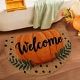 thumbnail image 5 of JoyMoreHome Fall Half-Round Floor Mat, Soft Velvet Durable Door Mat, Thanksgiving Halloween Decor for Indoor Outdoor Home Entrance, 5 of 6