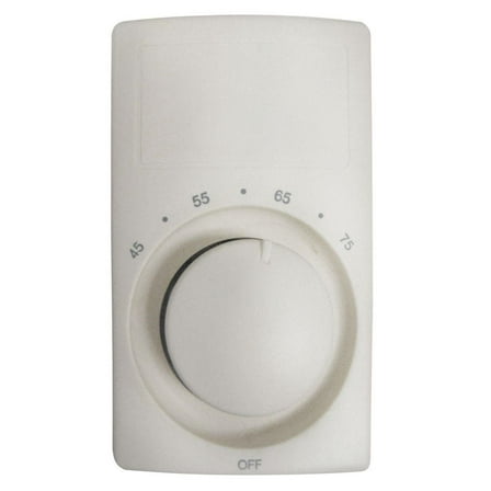 Cadet M612W Double Pole Thermostat, White, 22 Amps